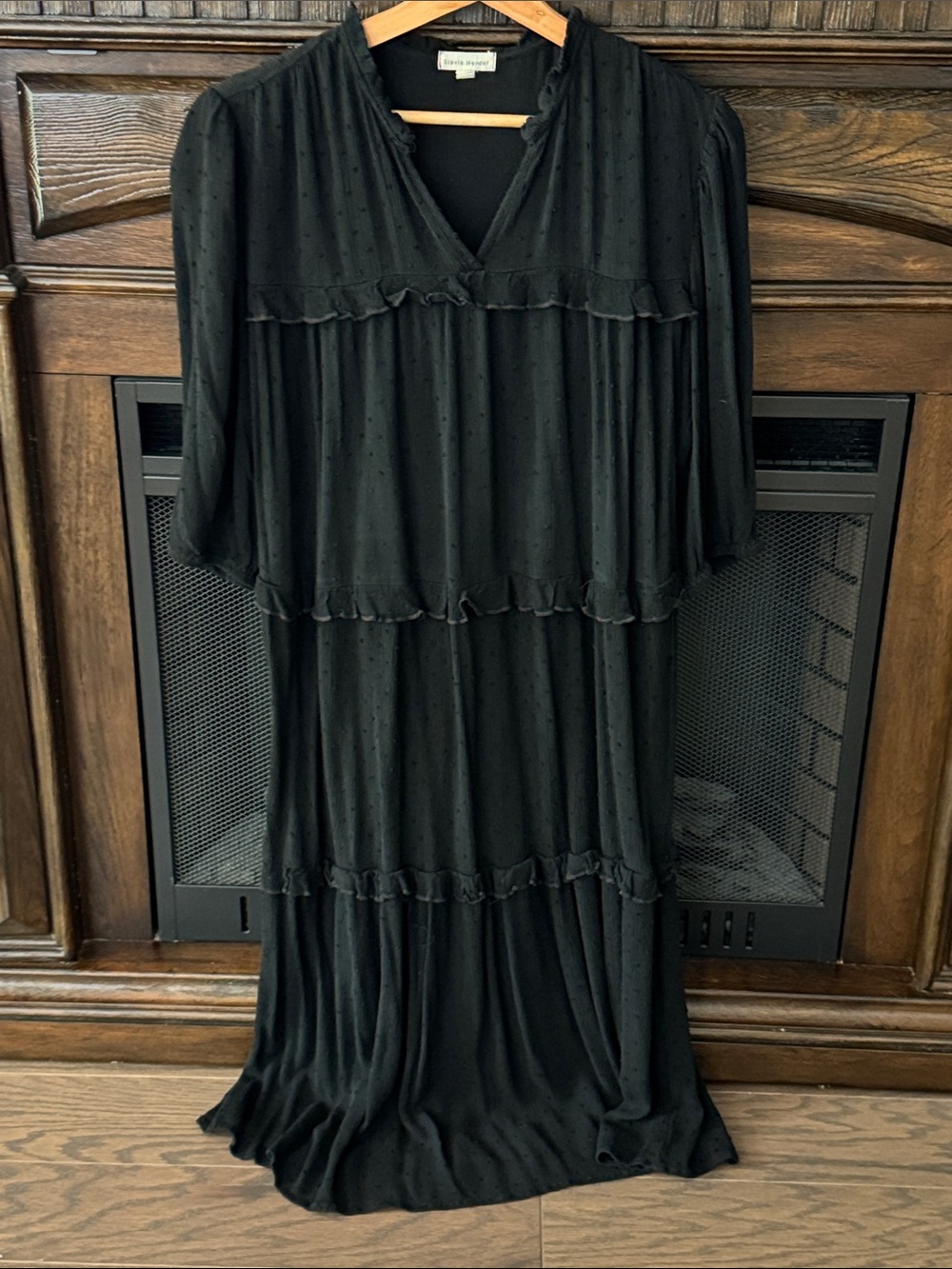 Stevie Hender Three Quarter Sleeve Midi Dress
